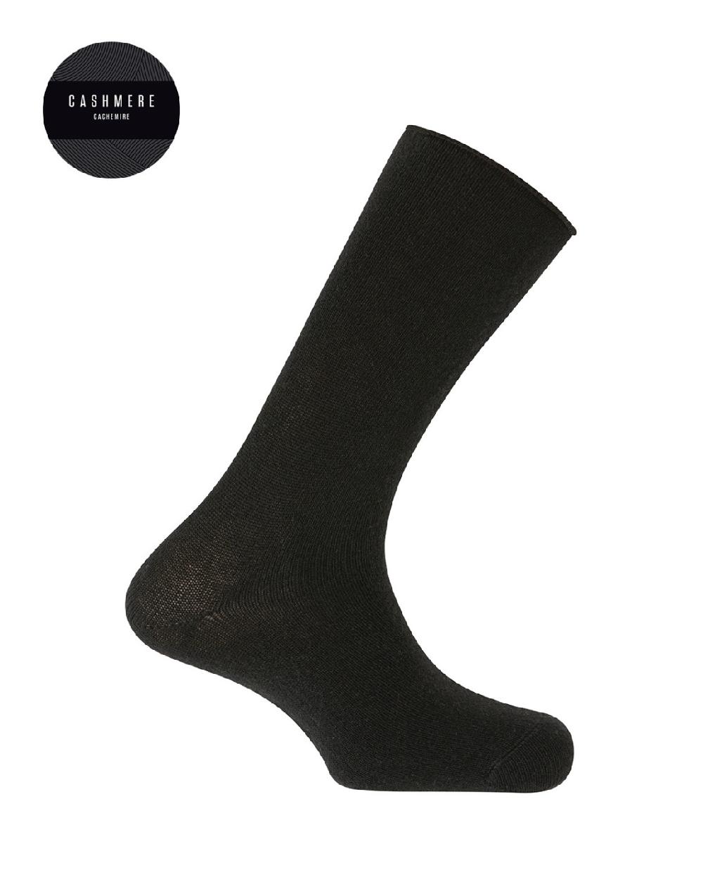 punto blanco Calcetines de cashmere/lana - lisos - puño roulé