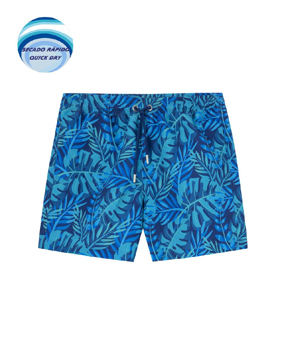 punto blanco Short estampado jungla. Paradise Ofertas