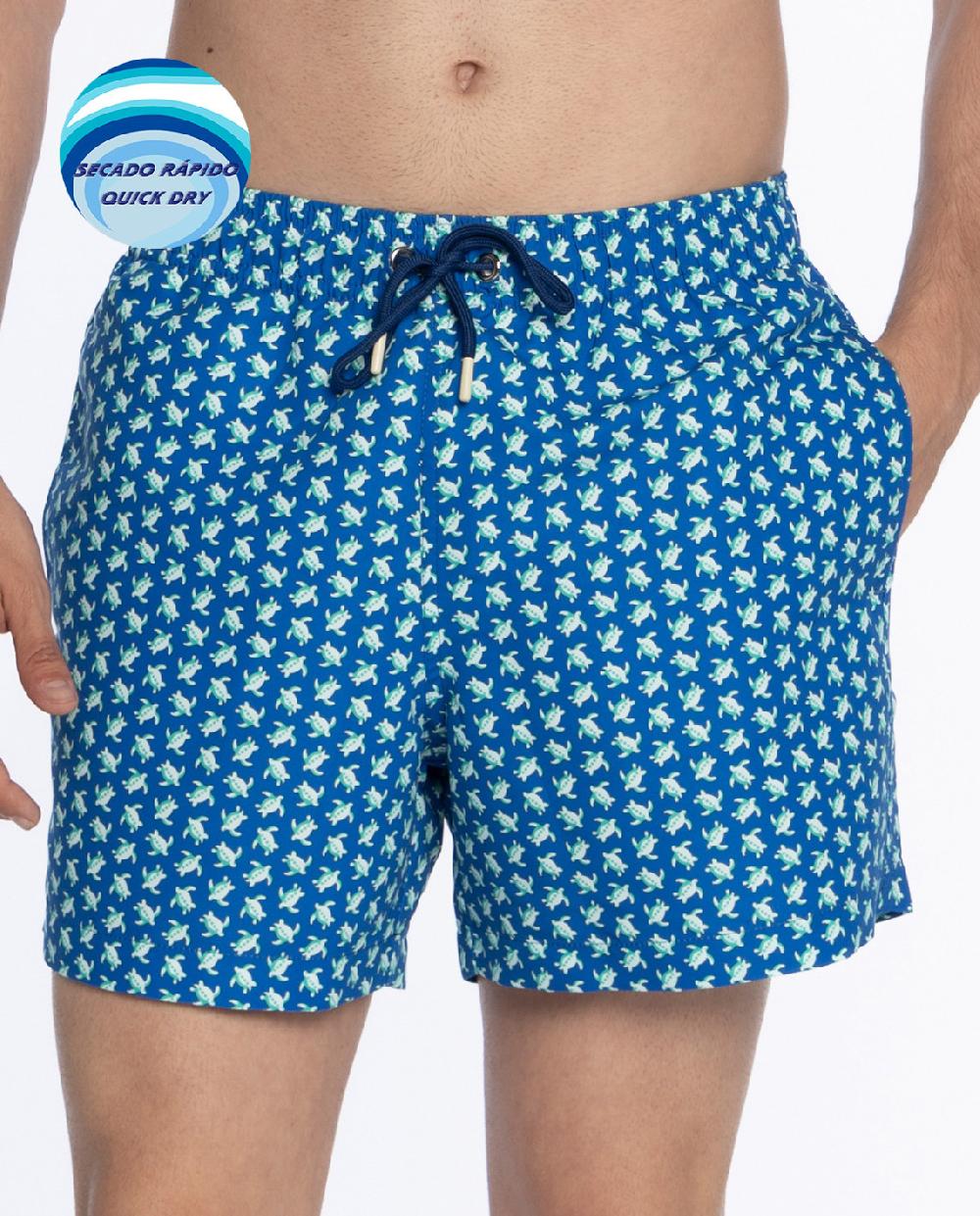 punto blanco Short estampado de tortugas. Paradise En oferta