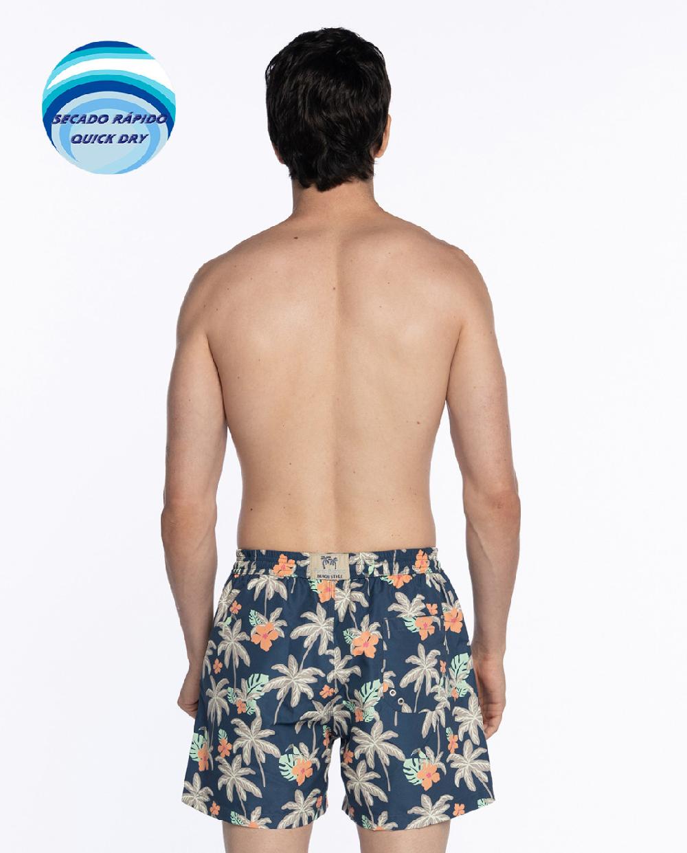 punto blanco Short estampado tropical. Paradise Gran oferta