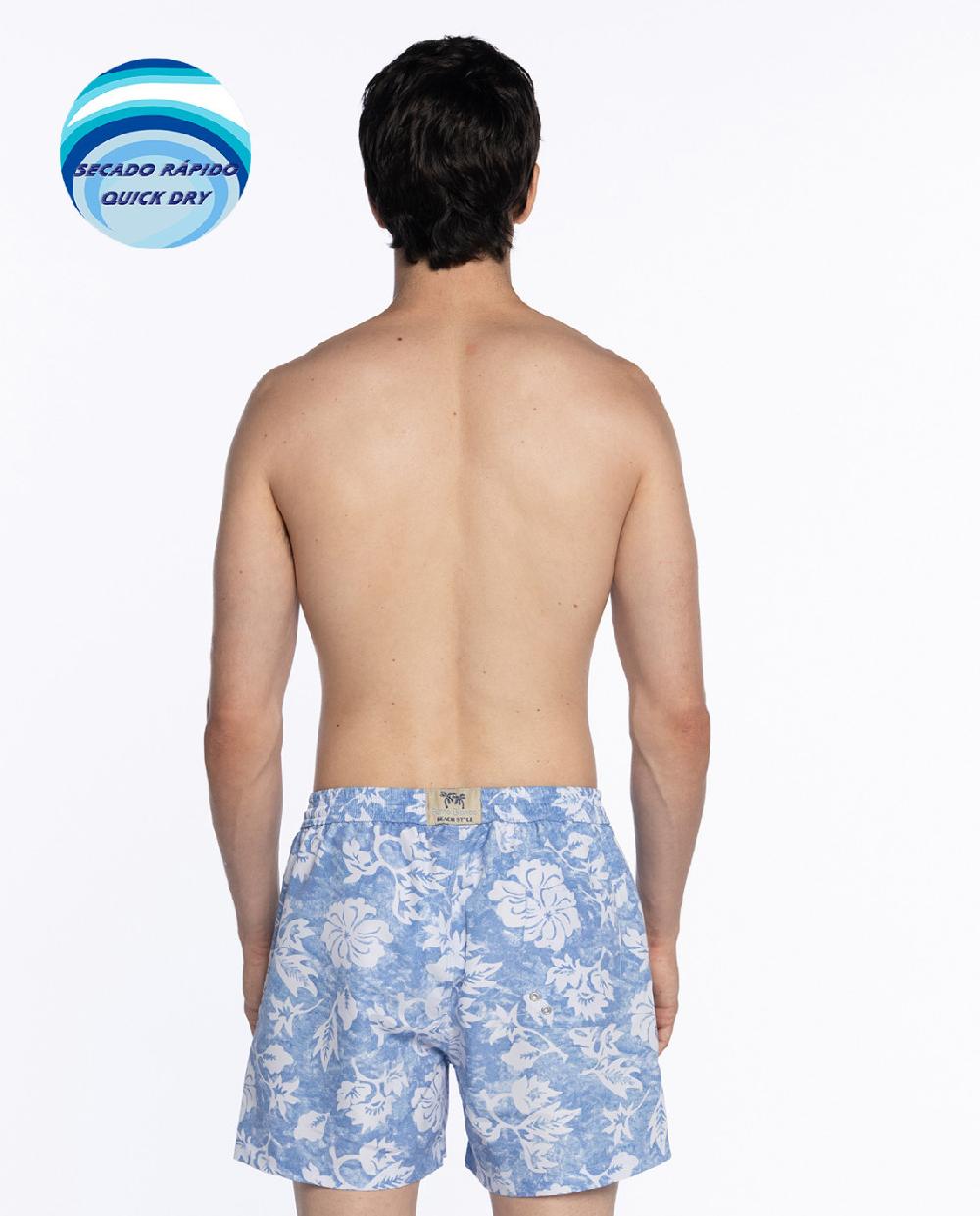 punto blanco Short estampado de flores. Paradise Rebajas baratas