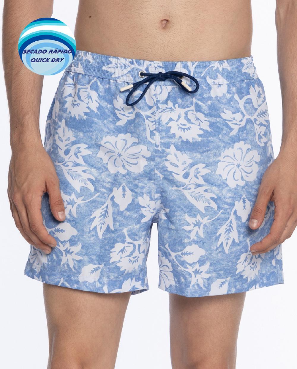 punto blanco Short estampado de flores. Paradise Rebajas baratas