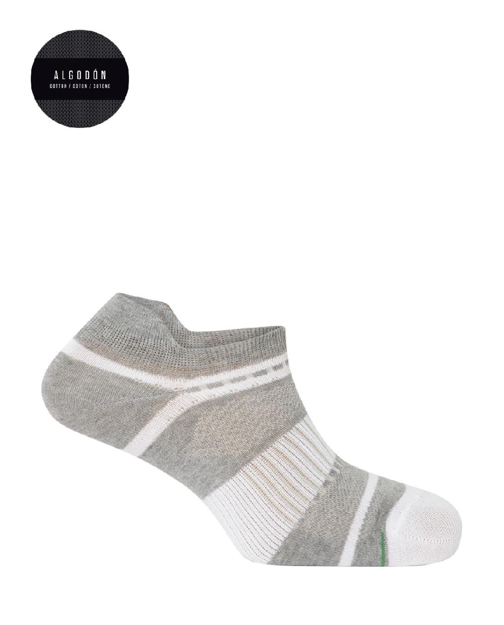 punto blanco Pack de 2 calcetines de algodón deportivos - rayas Descuento