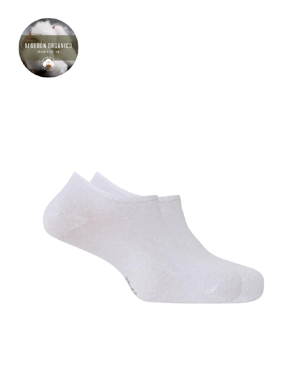 punto blanco Pack de 2 calcetines de algodón orgánico lisos