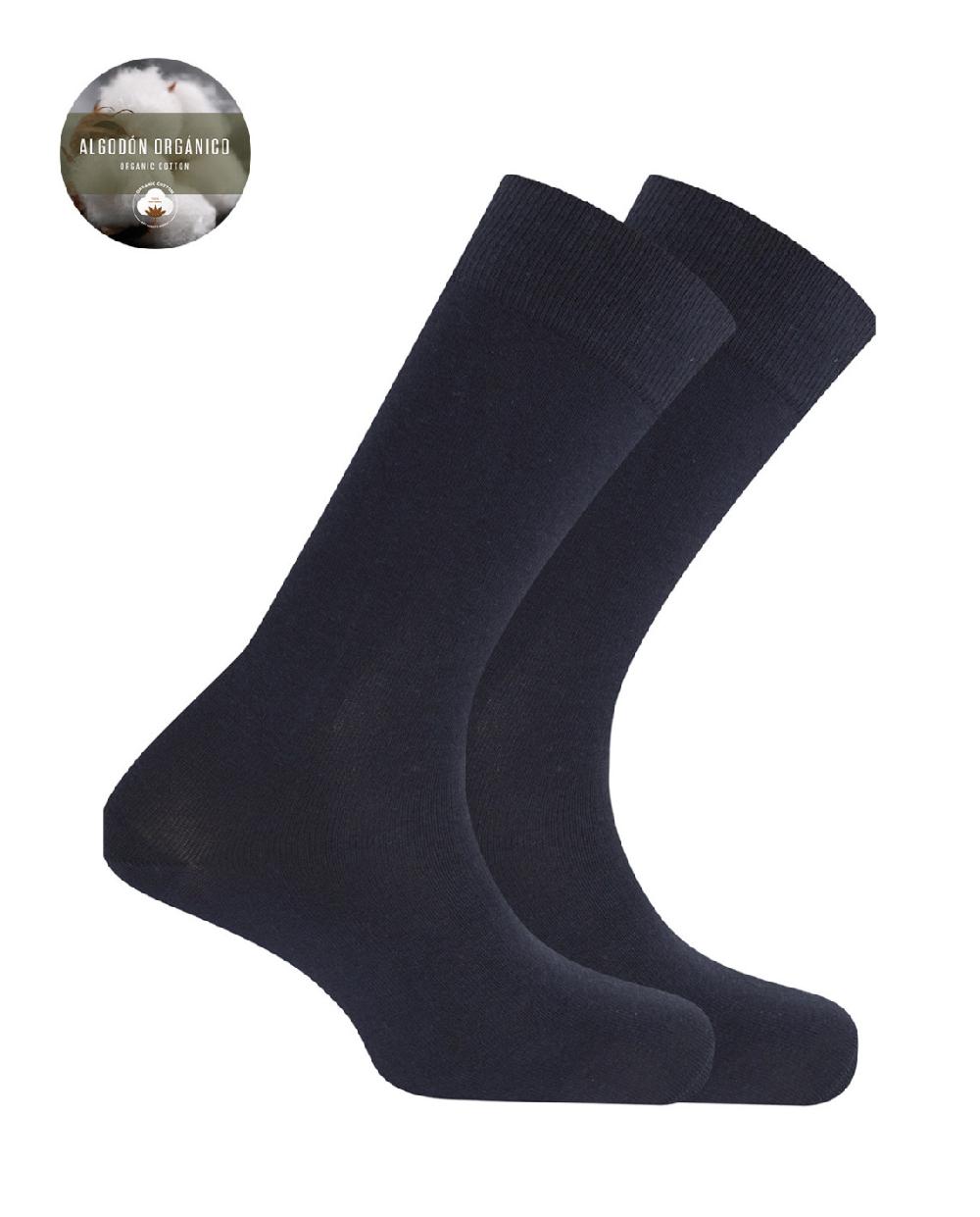 punto blanco Pack de 2 calcetines de algodón orgánico lisos