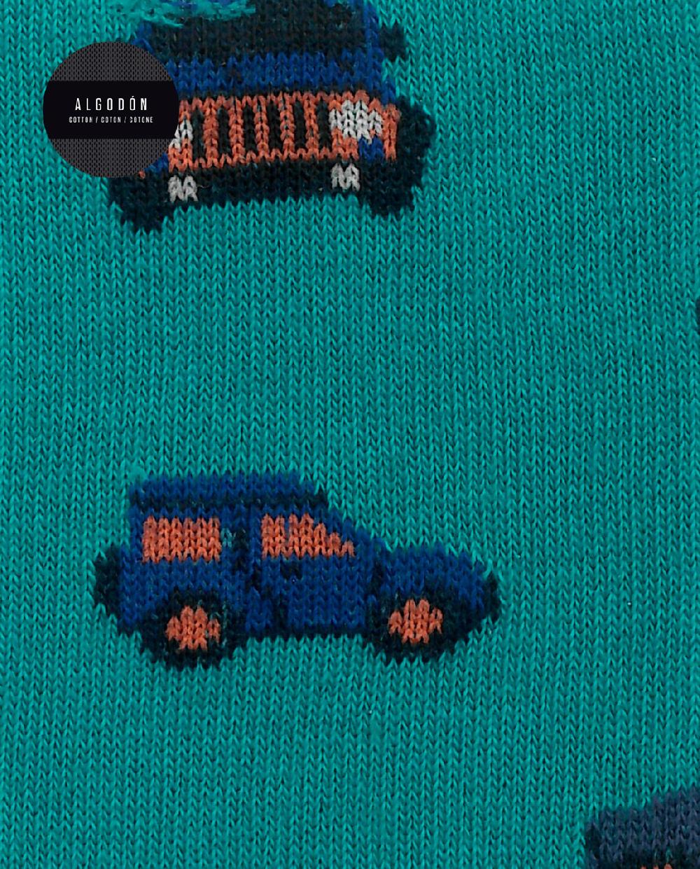 punto blanco Calcetines de algodón - coches safari Ofertas de temporada