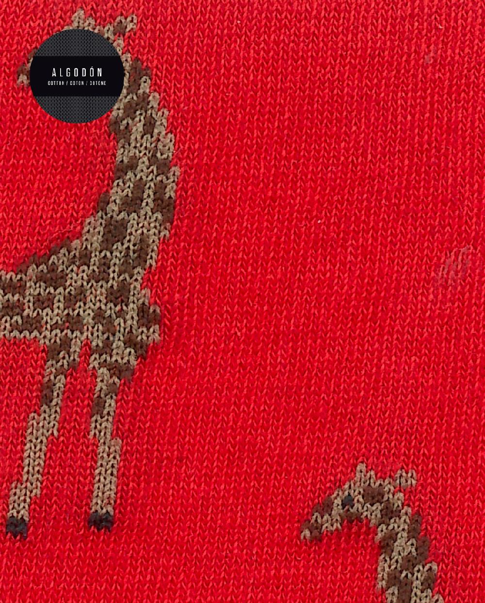 punto blanco Calcetines de algodón - jirafas Rebajas de fin de temporada