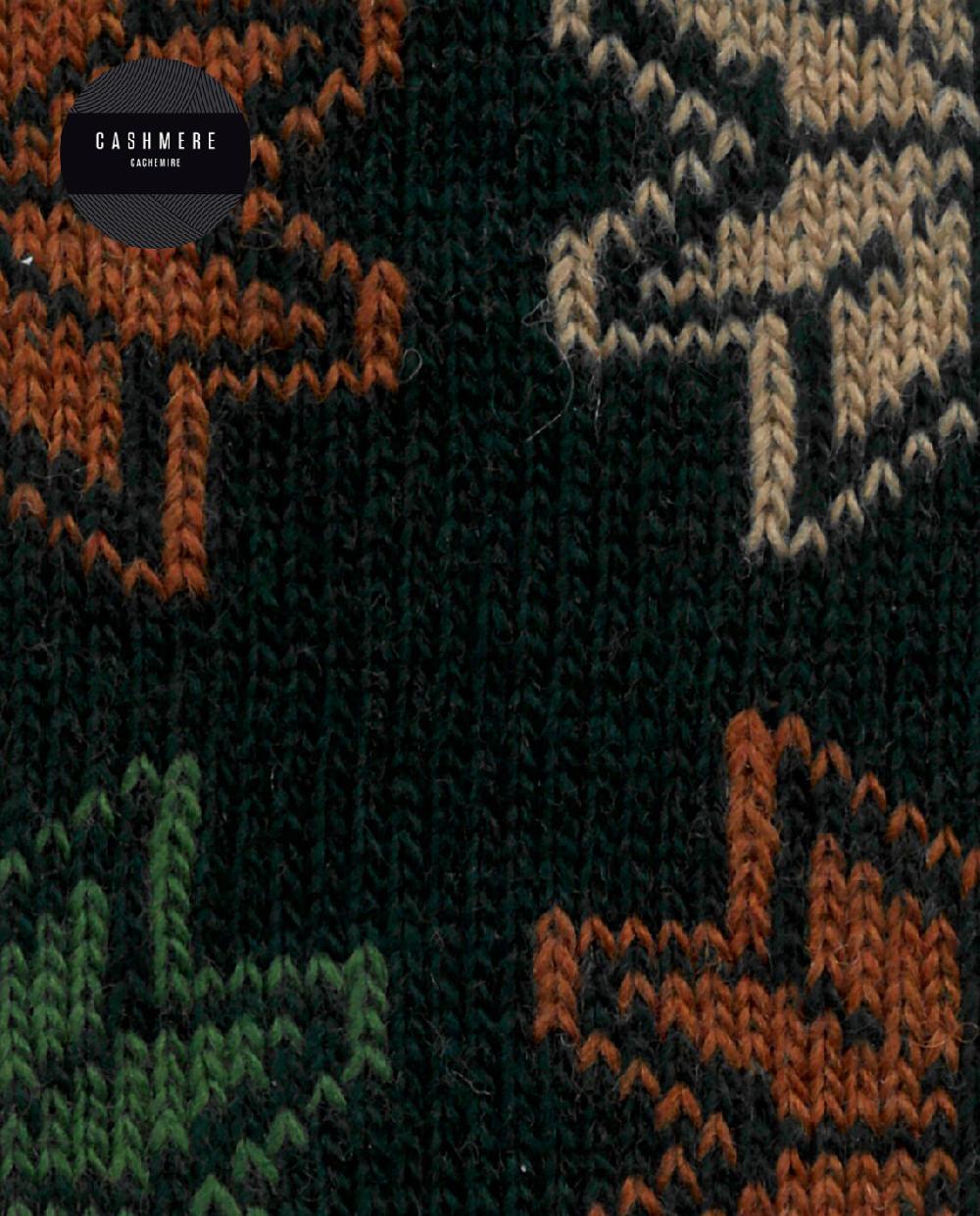 punto blanco Calcetines de cashmere/lana - flores de nieve - puño roulé Los más vendidos