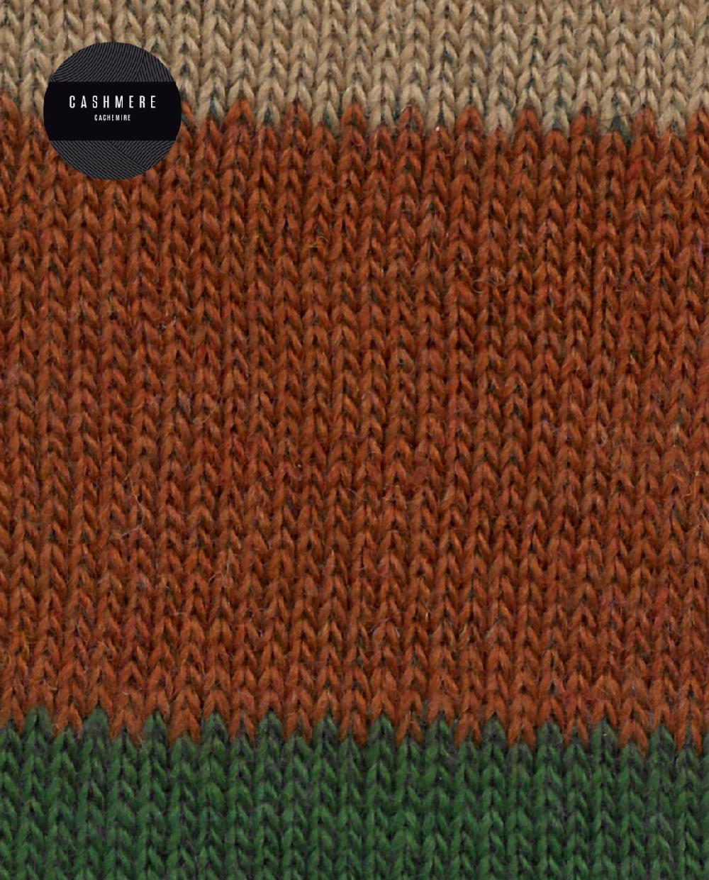 punto blanco Calcetines de cashmere/lana - rayas - puño roulé Tienda