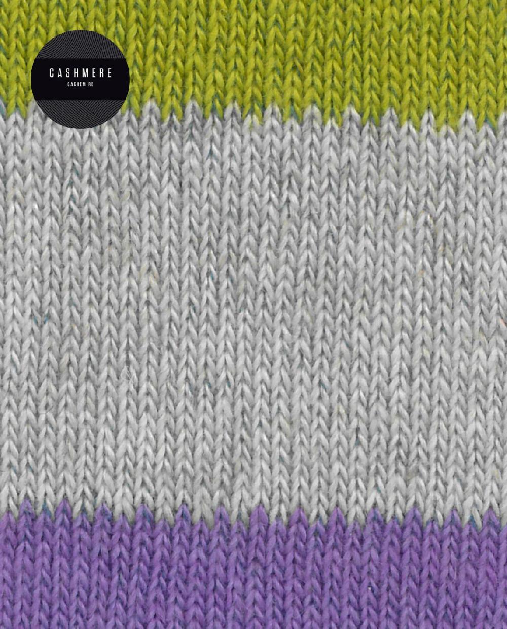 punto blanco Calcetines de cashmere/lana - rayas - puño roulé Liquidación
