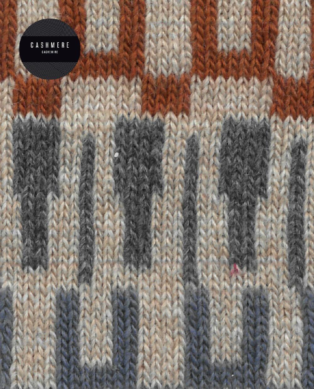 punto blanco Calcetines de cashmere/lana - cenefa nórdica Solo hoy