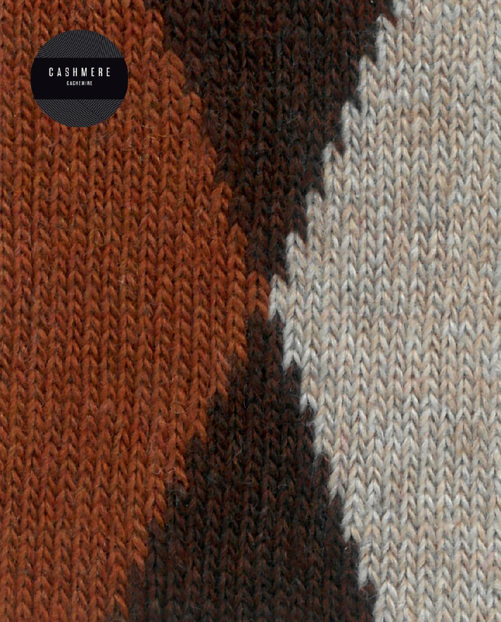 punto blanco Calcetines de cashmere/lana - rombos - puño roulé Liquidación