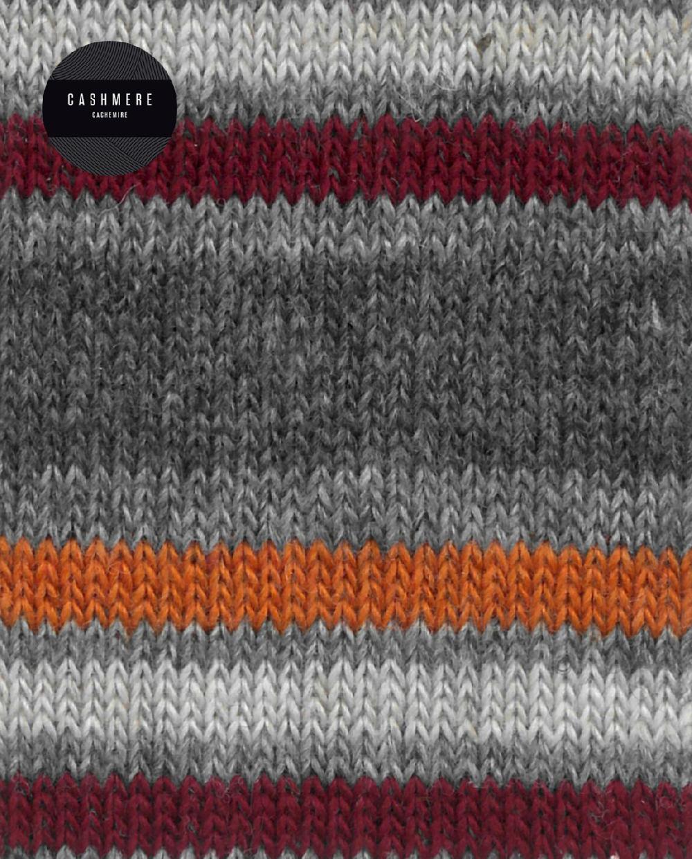 punto blanco Calcetines de cashmere/lana - listado - puño roulé Precios de Black Friday