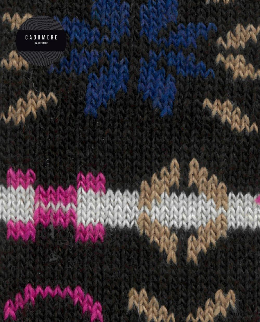 punto blanco Calcetines de cashmere/lana - cenefa - puño roulé Descuentos del mes
