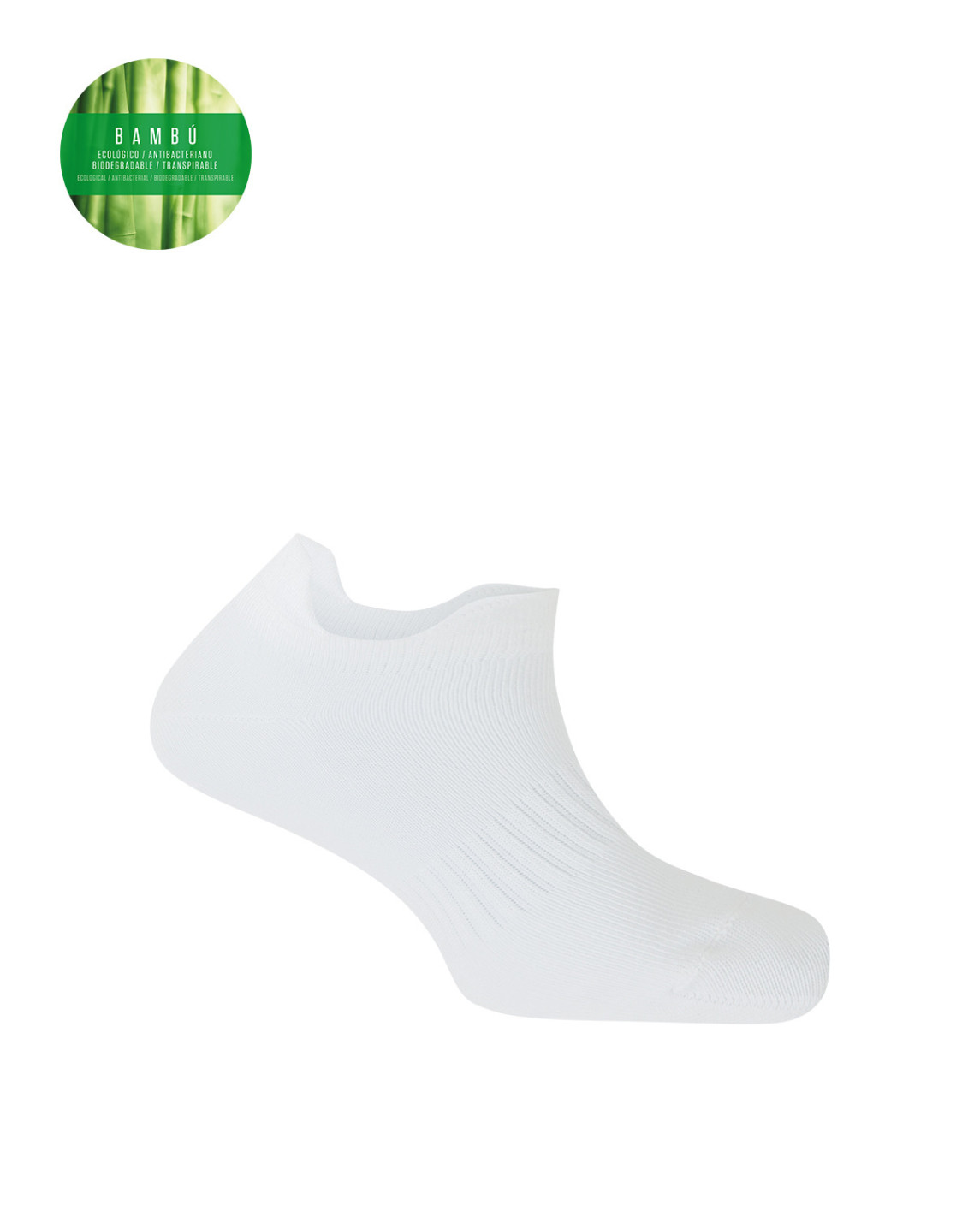 punto blanco Calcetines de bambú con doble lengüeta