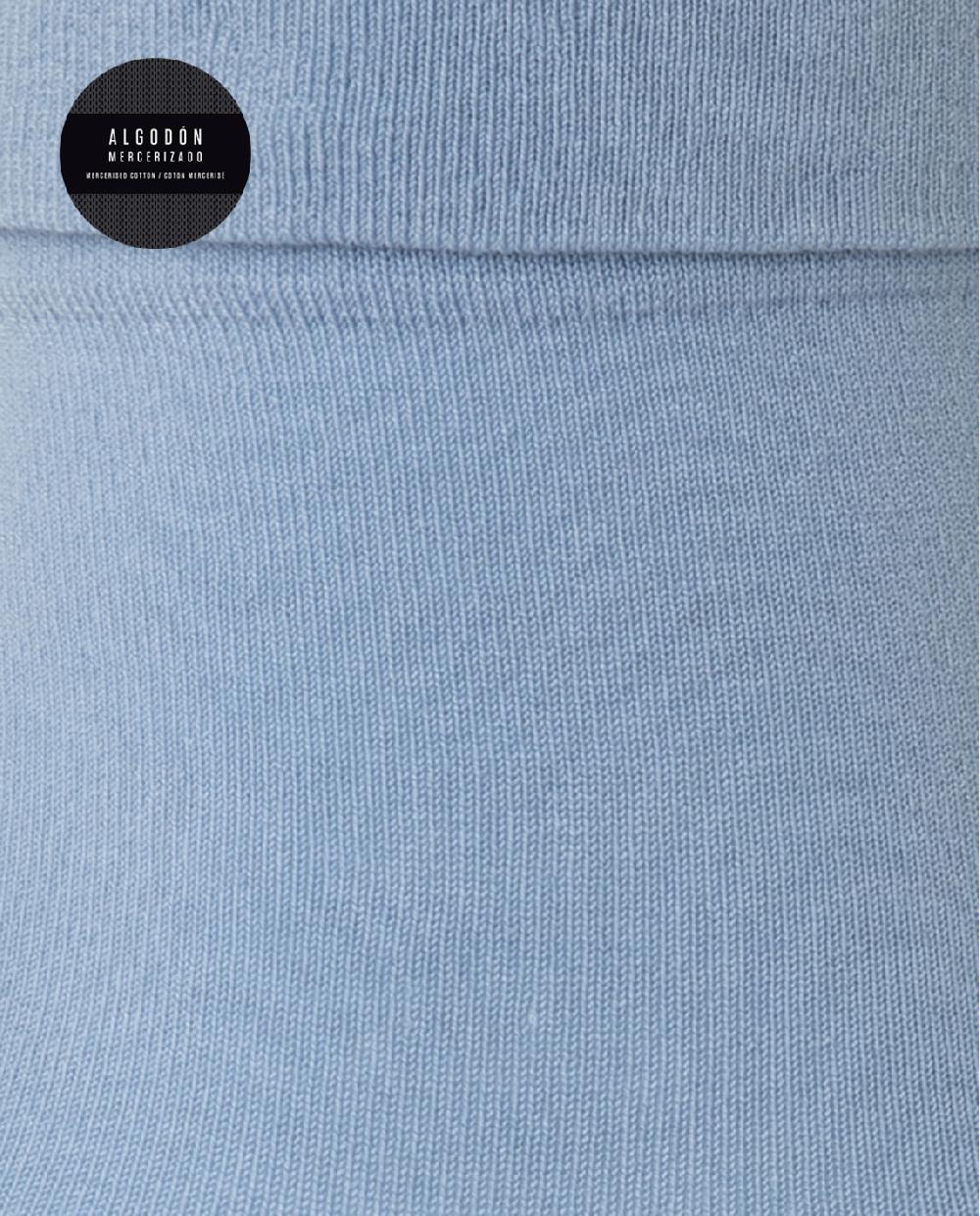 punto blanco Calcetines de algodón mercerizado lisos con puño tumbado Envío gratis