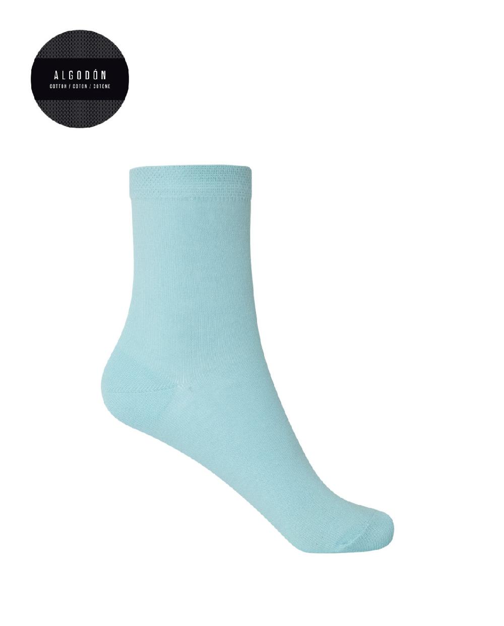 punto blanco Calcetines de algodón lisos