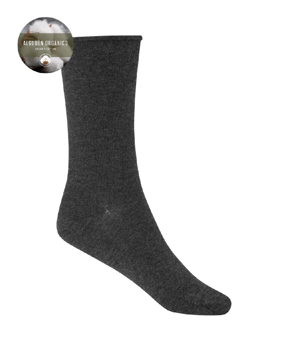 punto blanco Pack 2 calcetines de algodón orgánico lisos con puño roulé
