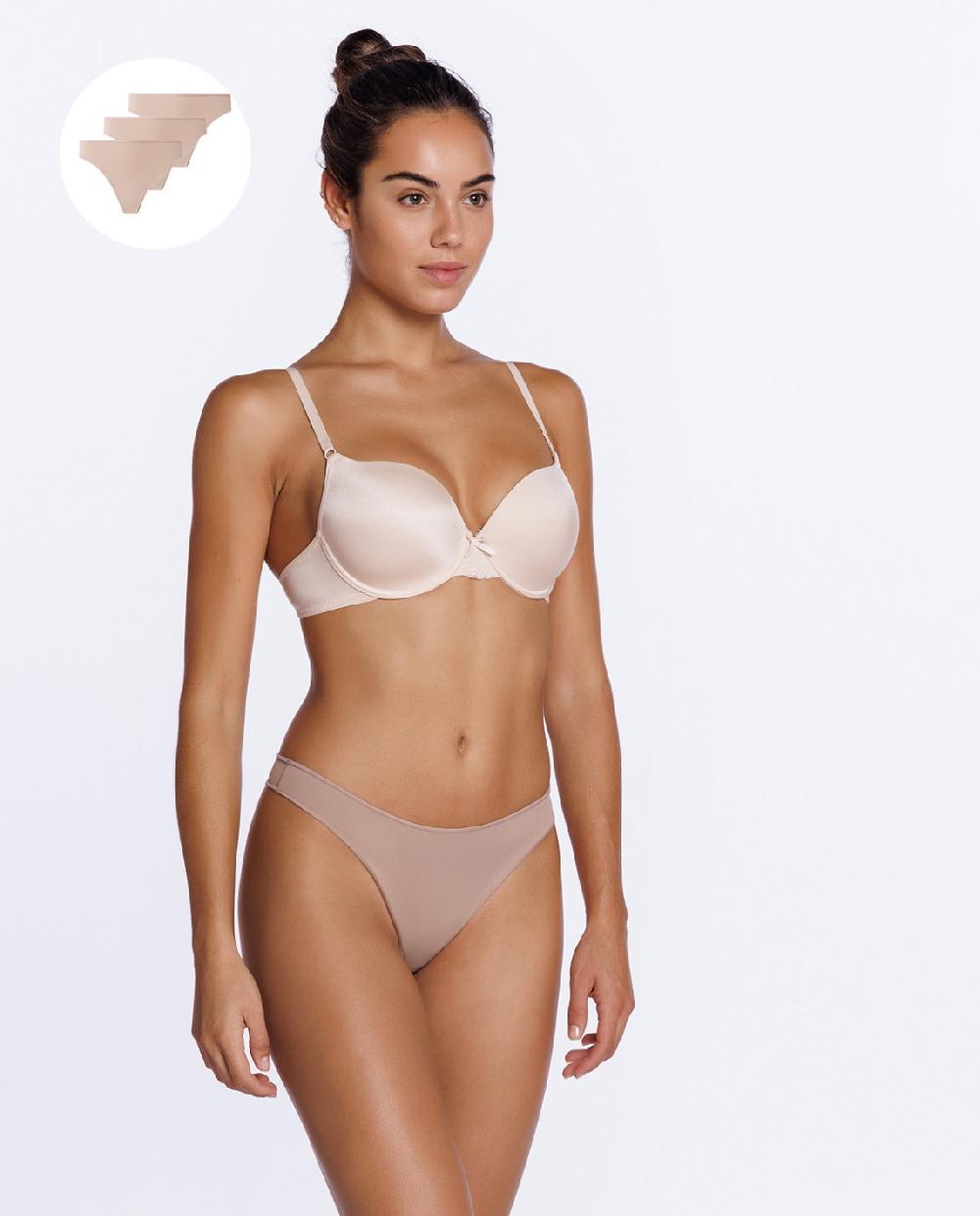 punto blanco Pack 3 tangas Microfibra Undie's Packs Ahorra y exporta