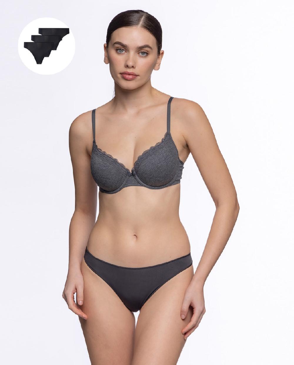 punto blanco Pack 3 tangas Microfibra Undie's Packs Precios de Black Friday