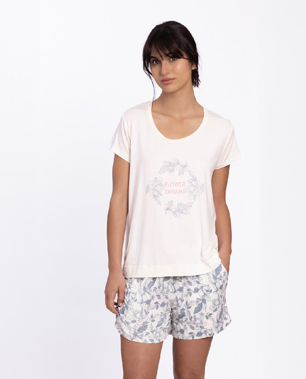 punto blanco Conjunto corto de flores Nautic