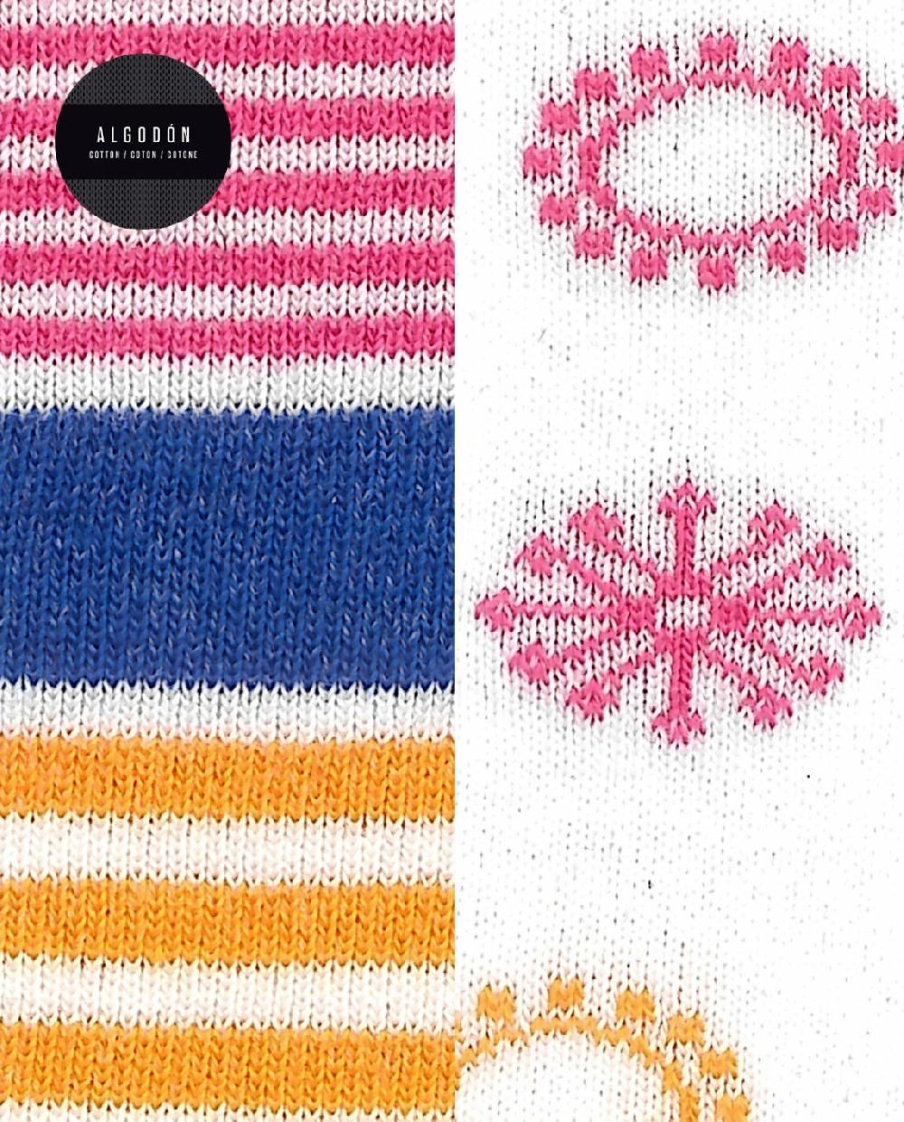 punto blanco Pack 2 pares de calcetines de algodón - fantasía-puño roulé Rebajas