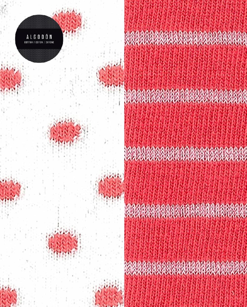 punto blanco Pack de 2 calcetines de algodón-lunares y rayas-puño roulé Gran oferta