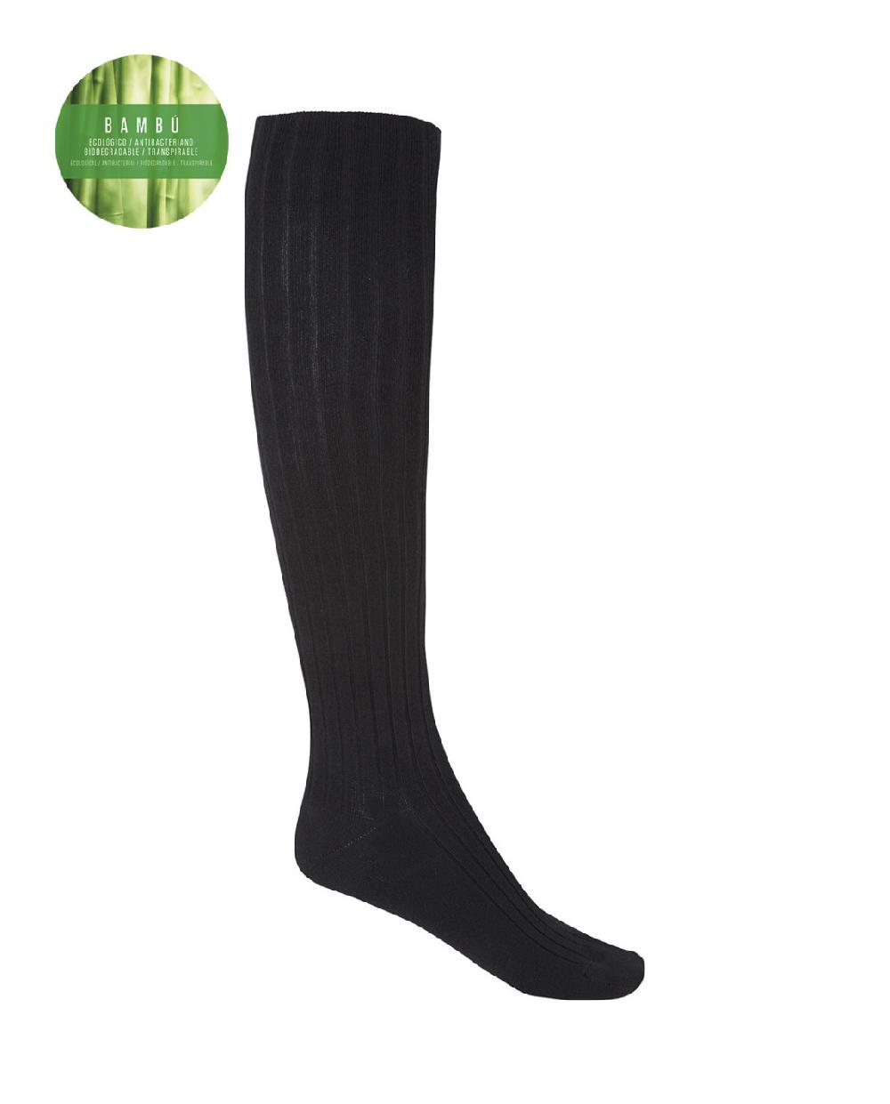 punto blanco Calcetines de Rich bambú de canalé