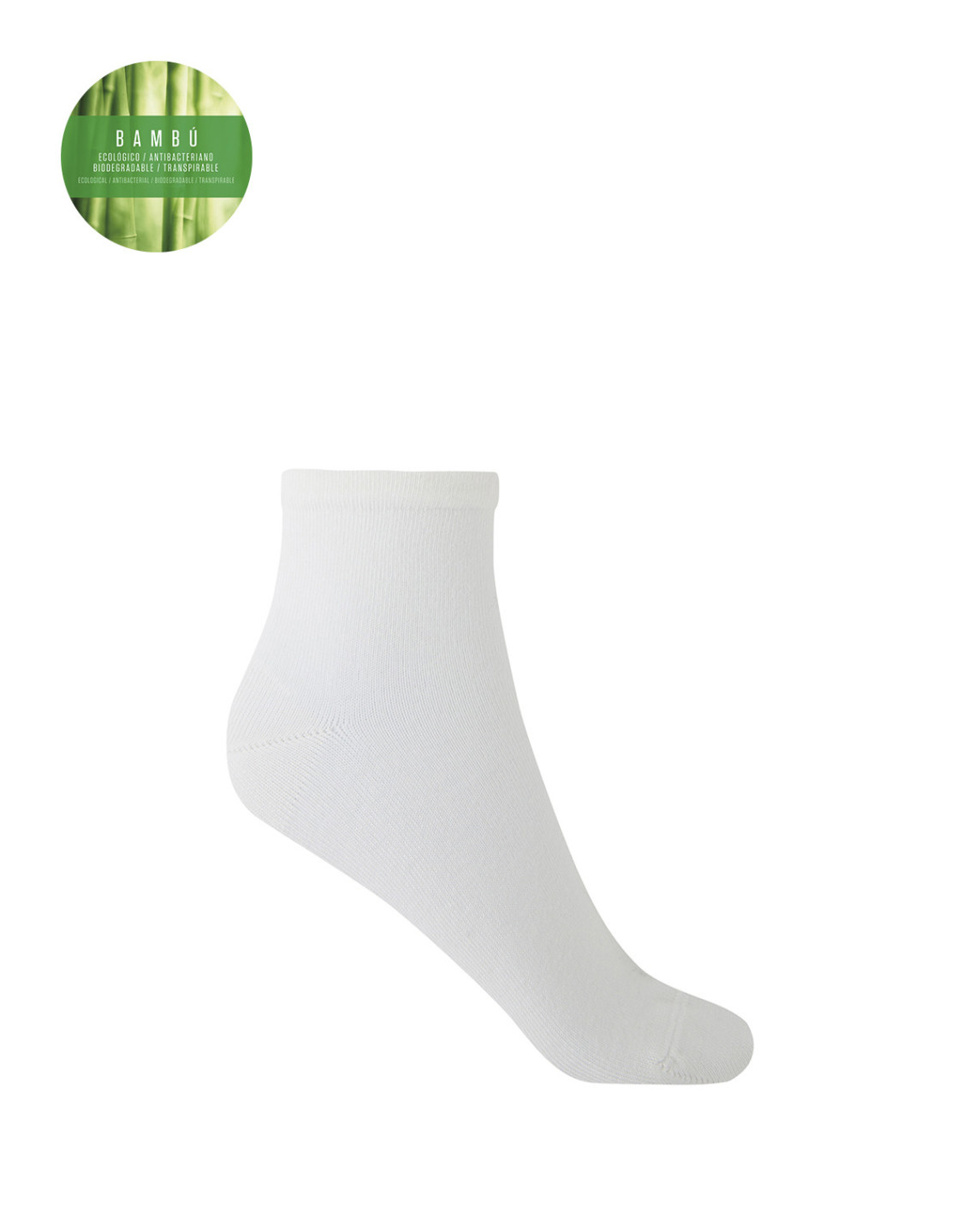 punto blanco Calcetines de bambú lisos