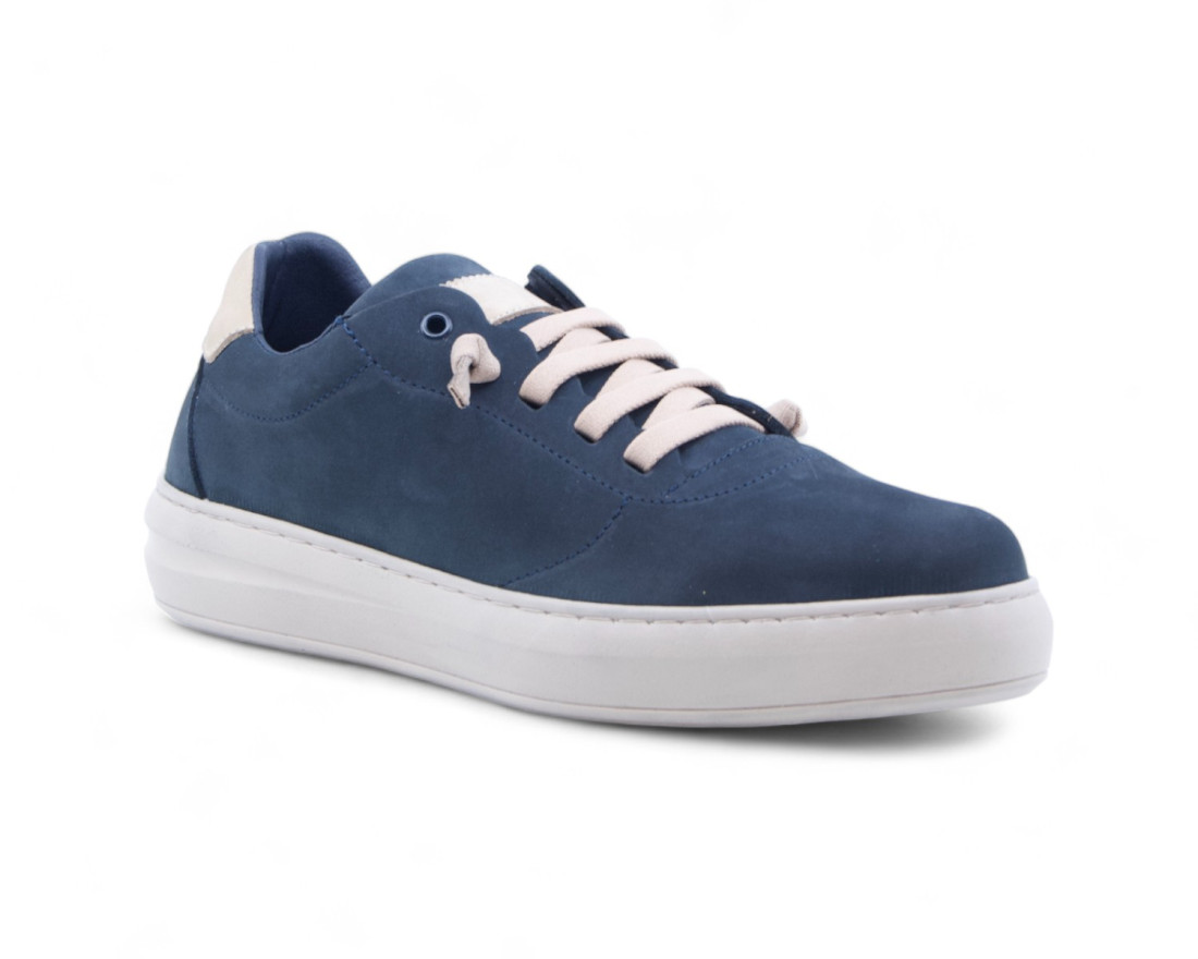 raquel perez Zapatilla Maxwell Piel Marino Beige Hombre Ahorra y exporta