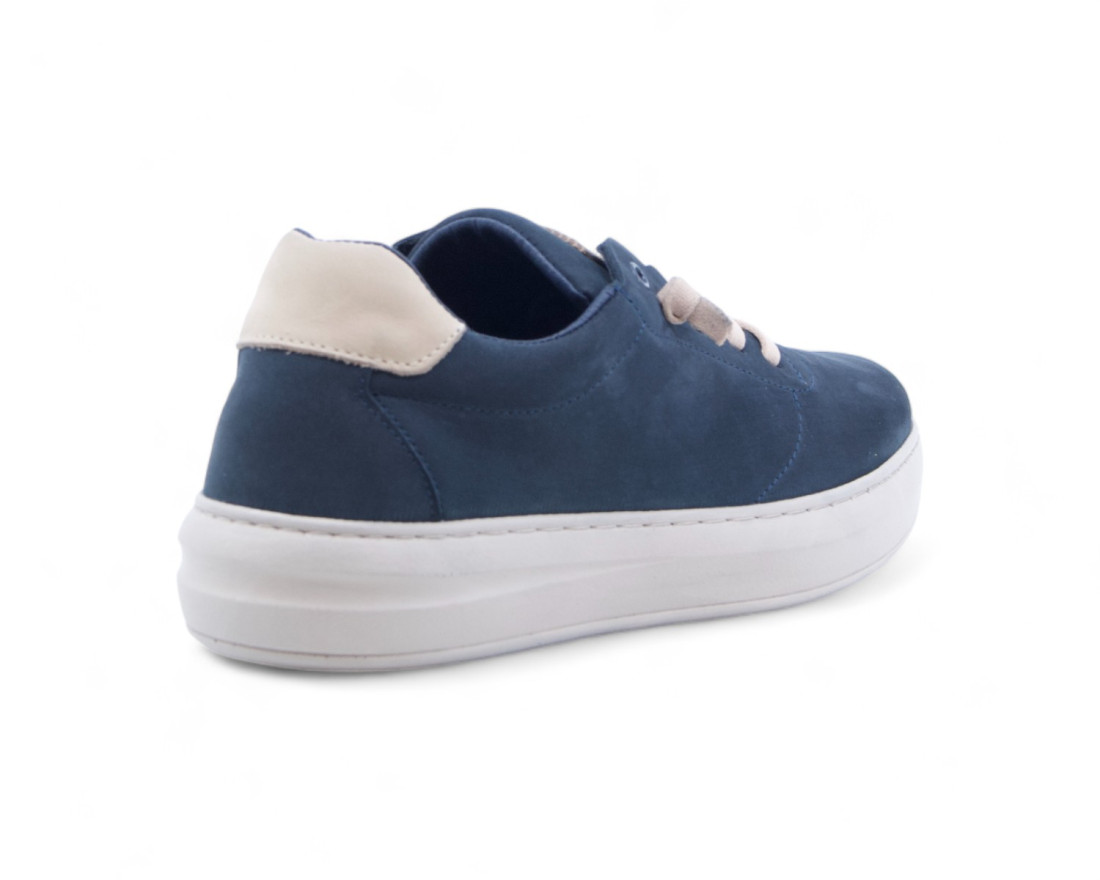 raquel perez Zapatilla Maxwell Piel Marino Beige Hombre Ahorra y exporta