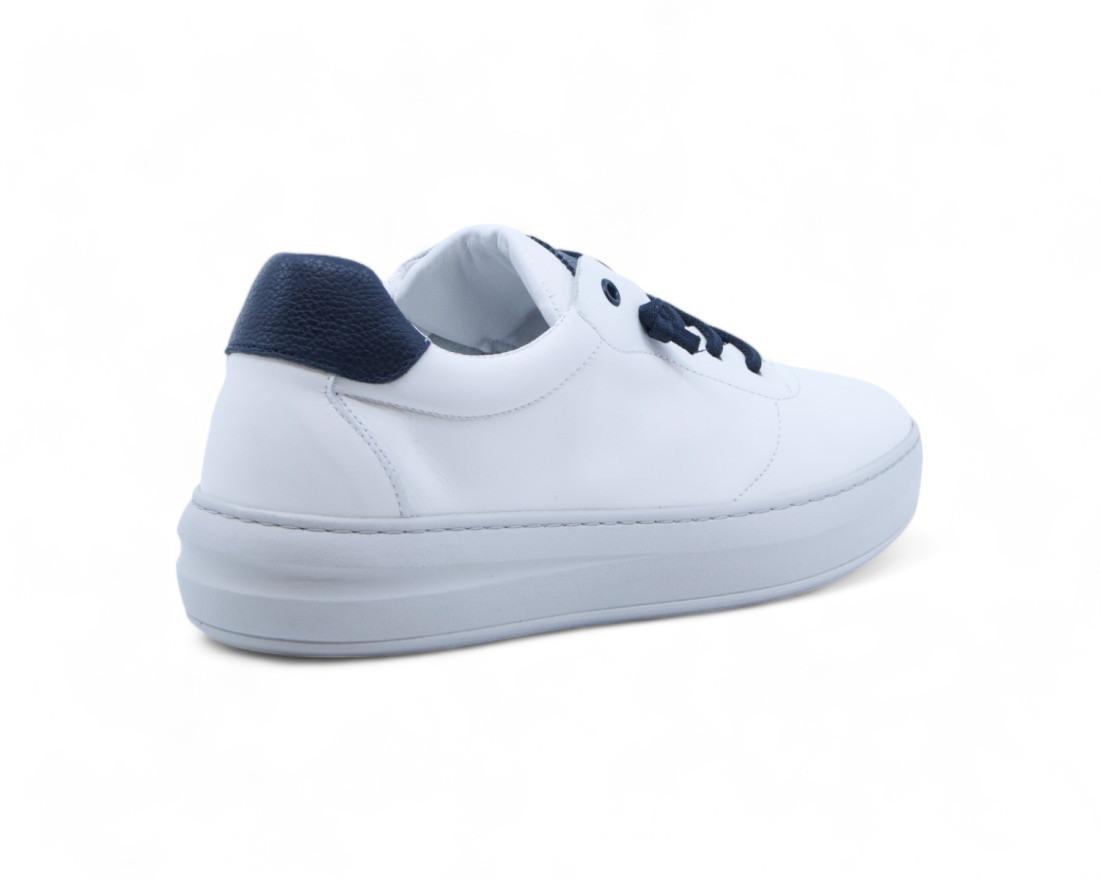 raquel perez Zapatilla Maxwell Piel Blanco Marino Hombre Precios de Black Friday