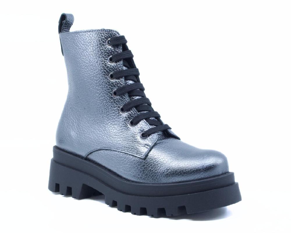 raquel perez Bota Militar Detroit Plata Mujer En oferta