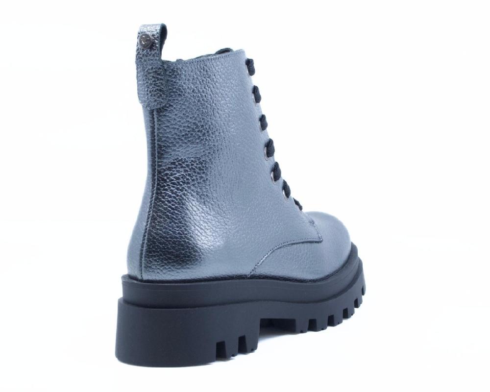 raquel perez Bota Militar Detroit Plata Mujer En oferta