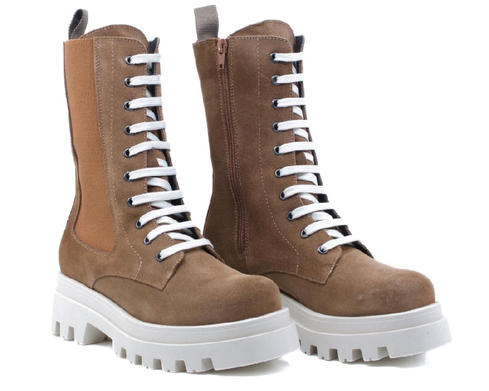 raquel perez Bota Militar Edimburgo Marrón Mujer Gran oferta