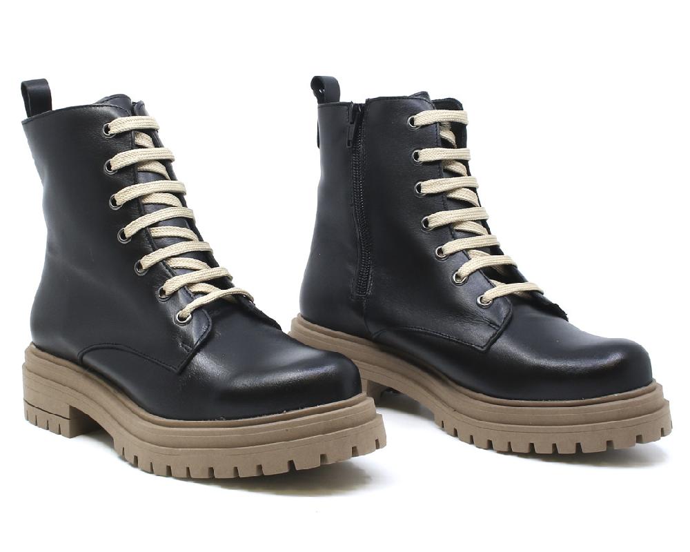 raquel perez Bota Militar Bolonia Negro Mujer Tienda