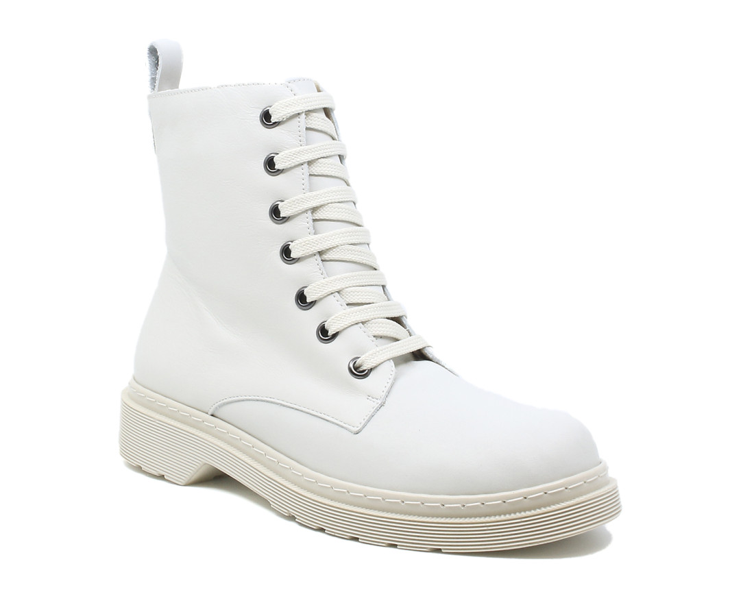 raquel perez Bota Militar Asti Blanco Mujer Tienda