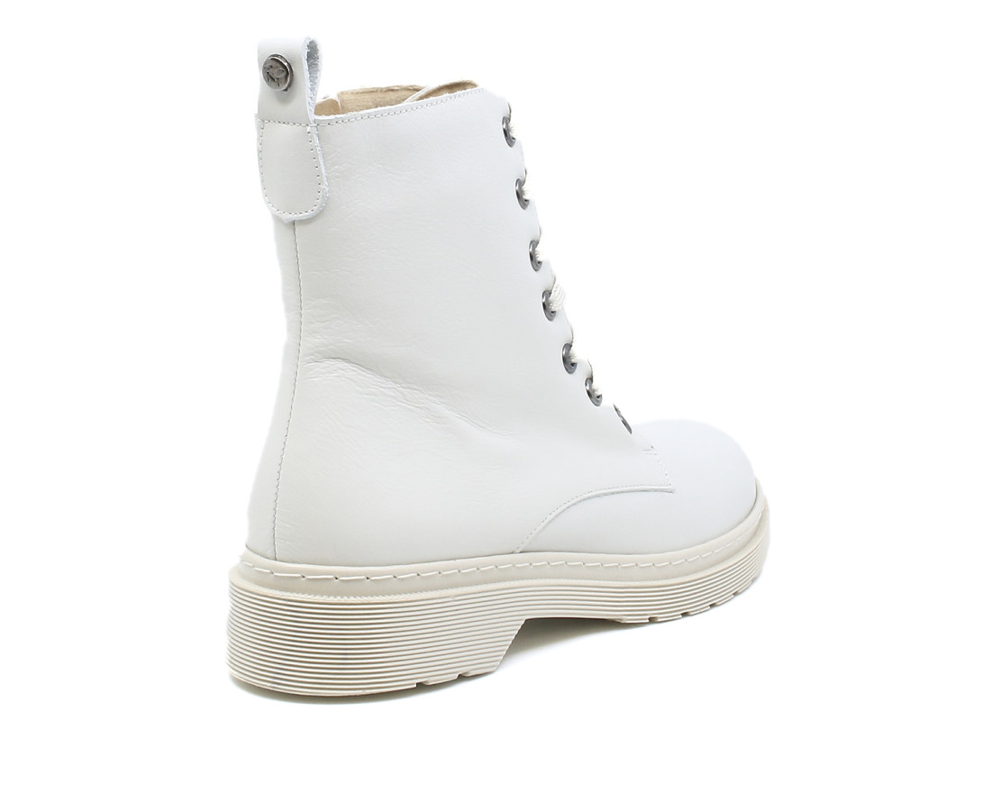 raquel perez Bota Militar Asti Blanco Mujer Tienda