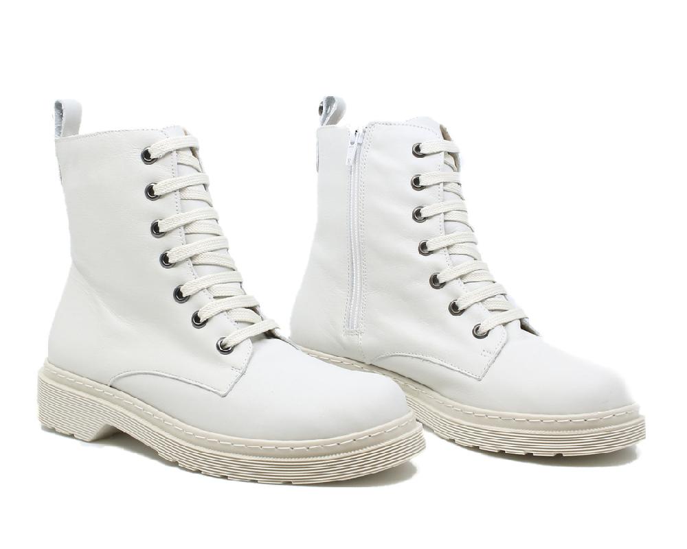 raquel perez Bota Militar Asti Blanco Mujer Tienda