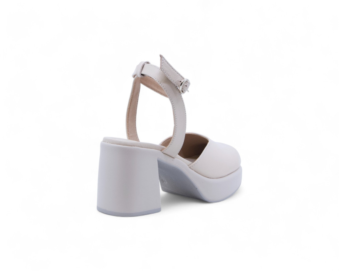 raquel perez Zapato Tacón Pirineos 04 Beige Mujer Grandes ahorros