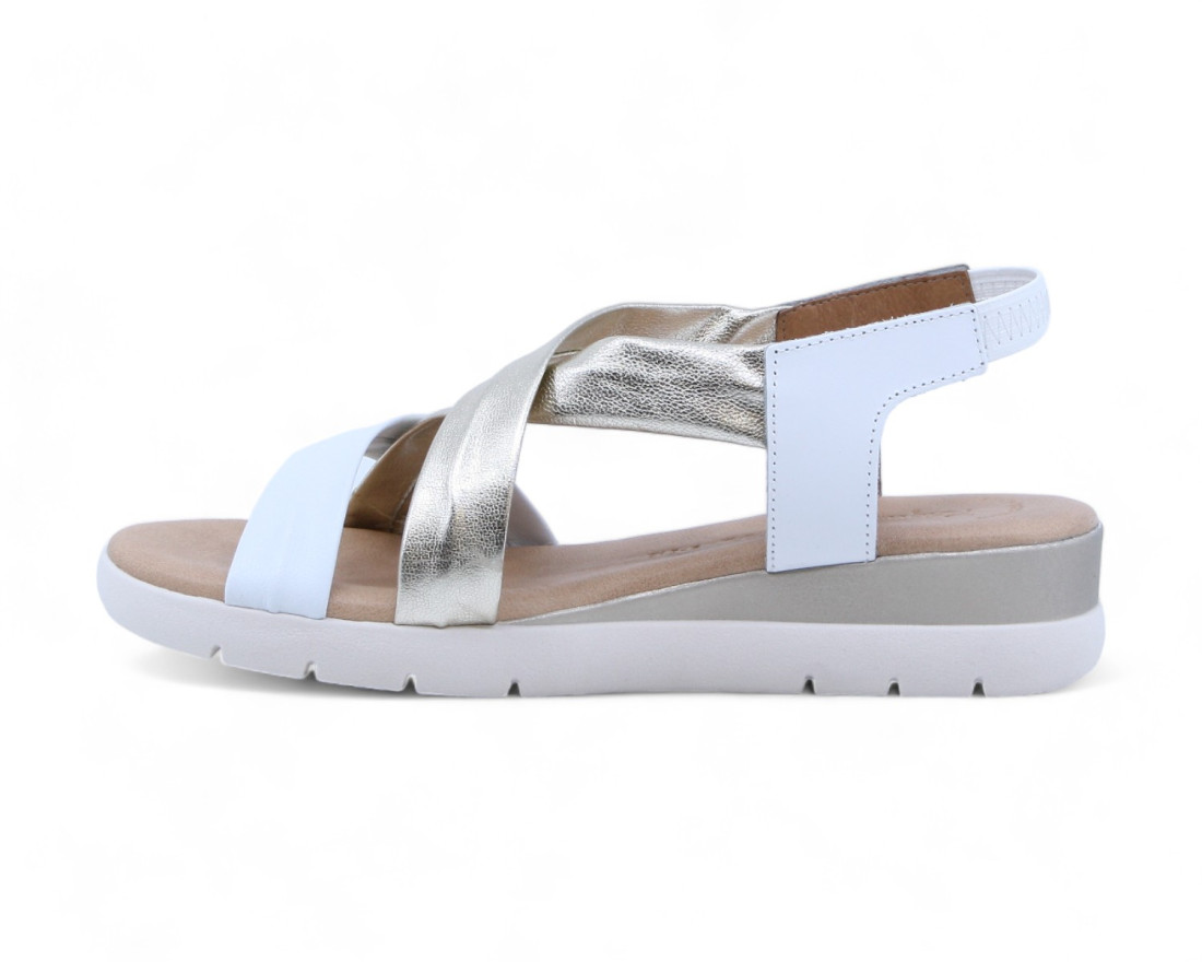 raquel perez Sandalia Cristal Platino Blanco Mujer Rebajas online