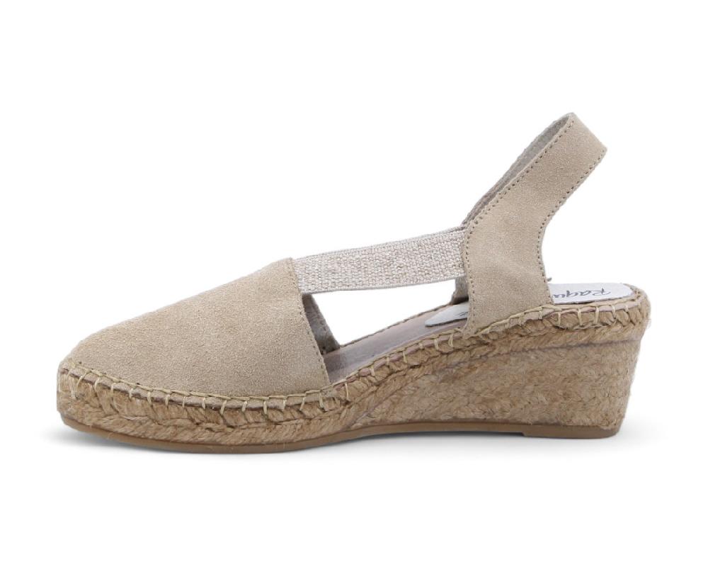 raquel perez Sandalia Cuña Esparto Comores Miel Camel Mujer Outlet