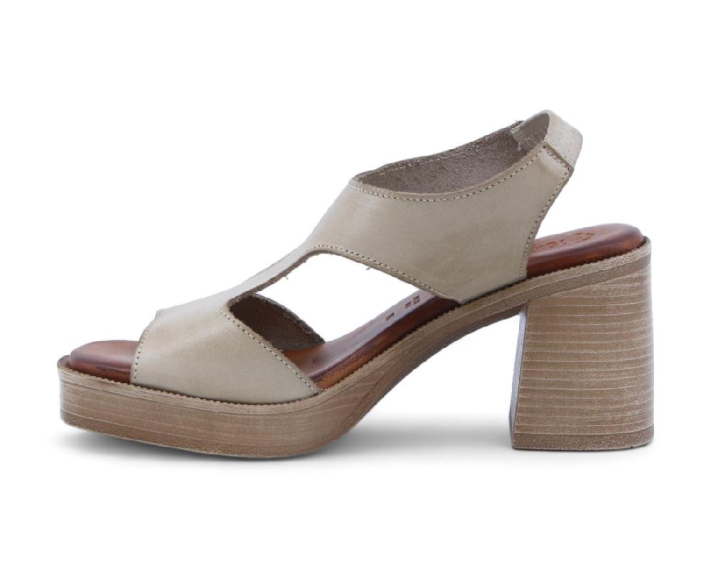 raquel perez Sandalia Tacón Thai 02 Beige Mujer En oferta