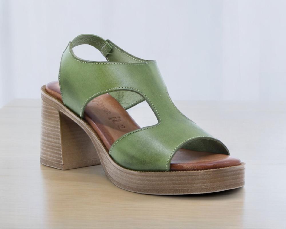 raquel perez Sandalia Tacón Thai 02 Pistacho Mujer Gran oferta