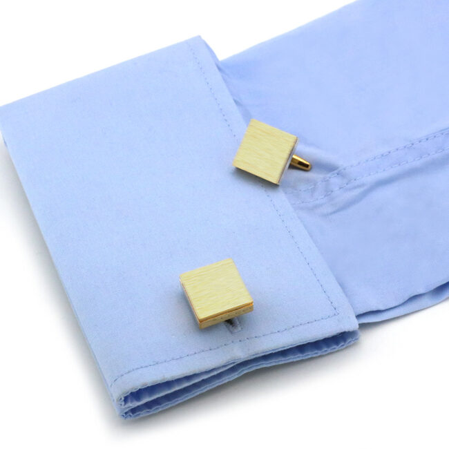 shlax & wing Square Elegant Style Cuff Link for Men Cufflinks Wedding Gold Shiny 87 COMPRAR AHORA