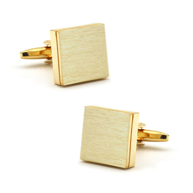 shlax & wing Square Elegant Style Cuff Link for Men Cufflinks Wedding Gold Shiny 87 COMPRAR AHORA