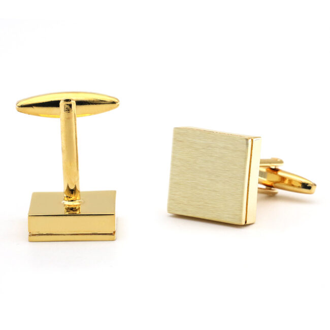 shlax & wing Square Elegant Style Cuff Link for Men Cufflinks Wedding Gold Shiny 87 COMPRAR AHORA