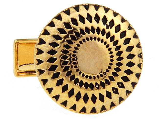 shlax & wing Wedding Gold Circular Elegant Style Cuff Link for Men Cufflinks 90 Promoción por tiempo limitado
