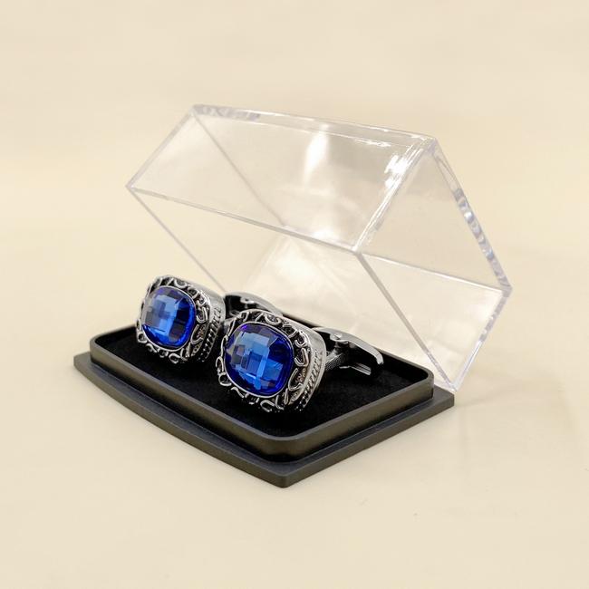 shlax & wing Blue Crystal Cufflinks for Men Business Gift Men’s Cuff Links 03 Promoción trimestral