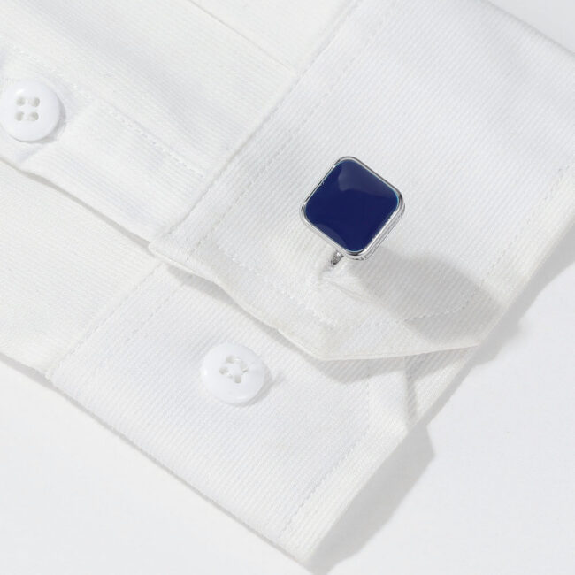 shlax & wing Classic Navy Enamel Cufflinks for Men Cuff Links New Business 96 Solo queda un día
